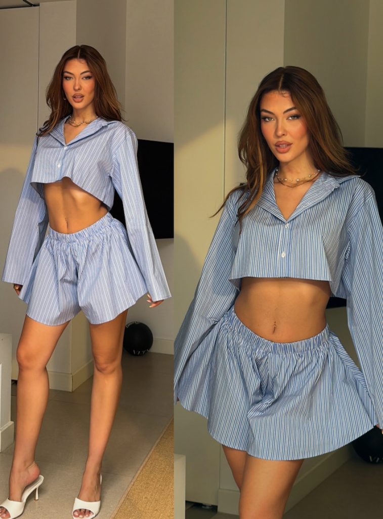 Σετ Πουκαμισο Και Σορτς Ριγε Everetta Ss26 The Kyma Resort Collection